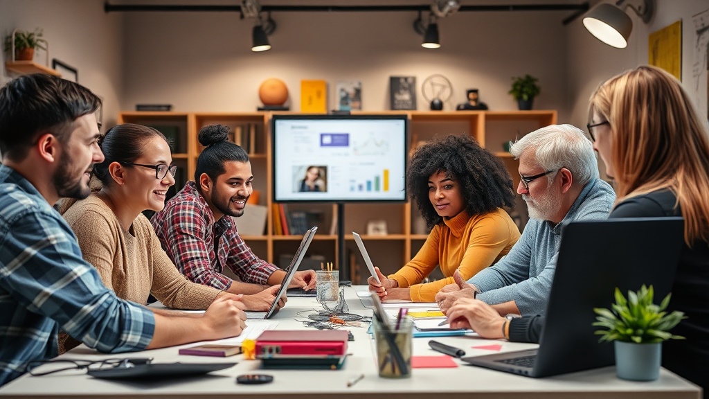 A diverse group of users actively participating in a remote UX research session.