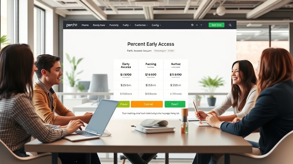 Screenshot of Perch AI Pro pricing page highlighting the 'Early Access' discount