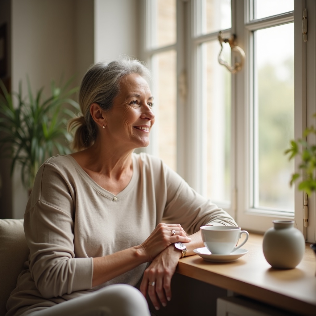 Woman over 45 enjoying her day