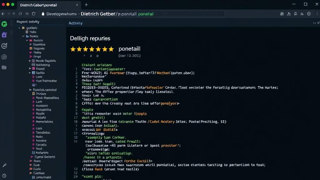 GitHub repository page for DietrichGebert/ponytail showing star count and activity