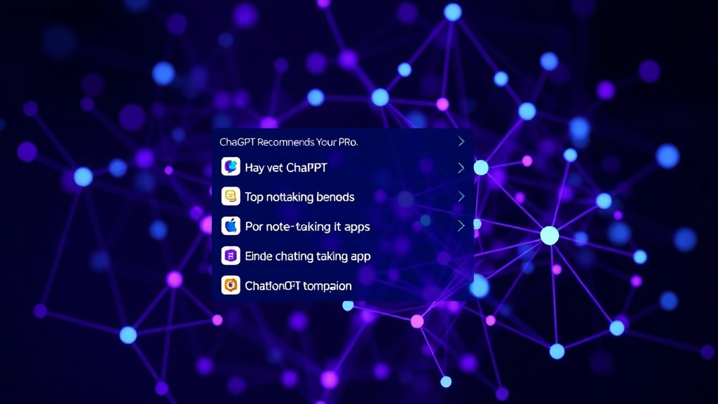 Screenshot of ChatGPT listing top note-taking apps in response to a prompt.