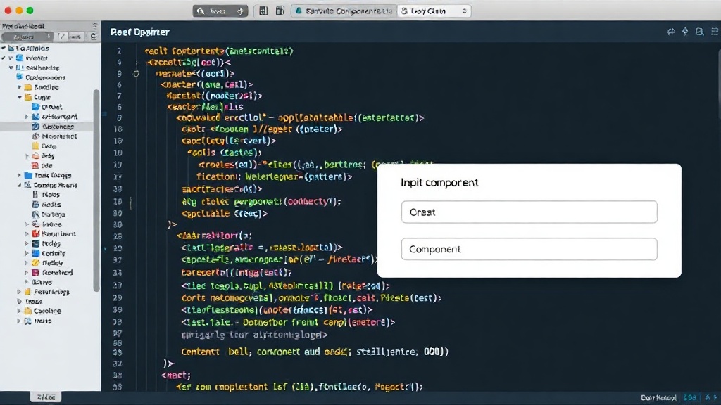React component structure showing reusable Input component usage