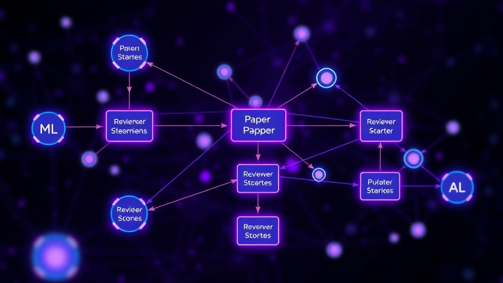 Flowchart illustrating the multi-stage ML conference paper selection process.