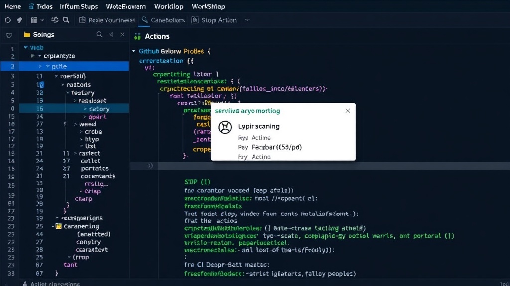 GitHub Actions workflow file snippet showing CI integration for crypto scanning