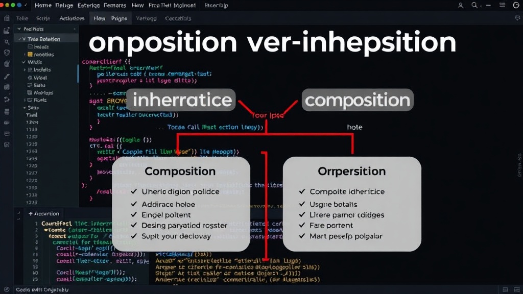Diagram illustrating the difference between inheritance and composition in object-oriented design