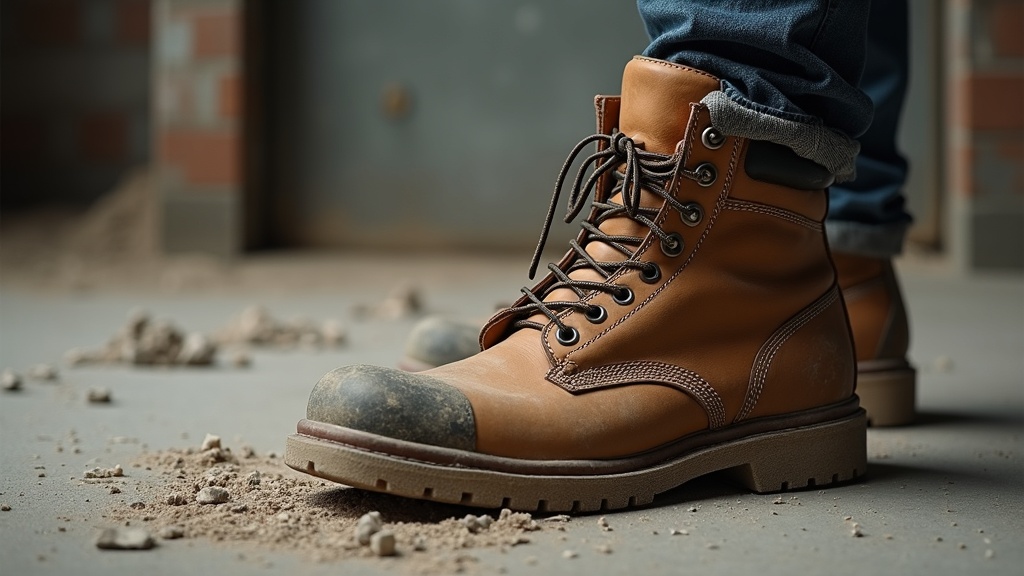 Odor control work socks for construction workers on a jobsite