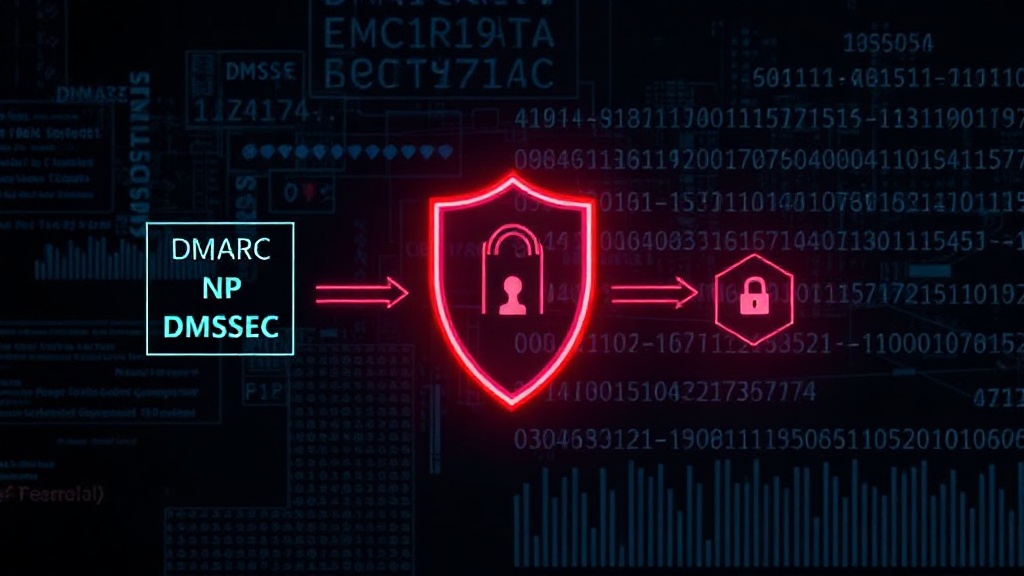 Diagram illustrating the flow of DNSSEC validation for DMARC TXT records.