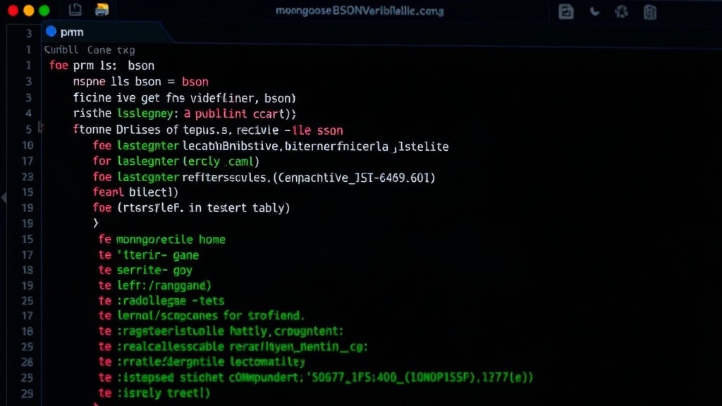 Terminal output showing `npm ls bson` command and its dependency tree