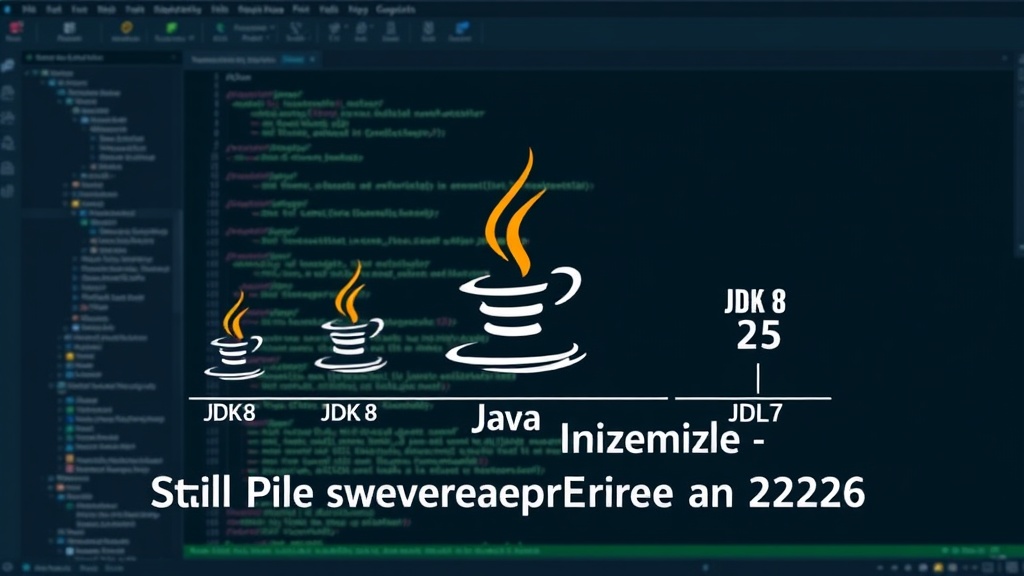 Diagram illustrating Java's evolution from JDK 8 to JDK 25 LTS releases