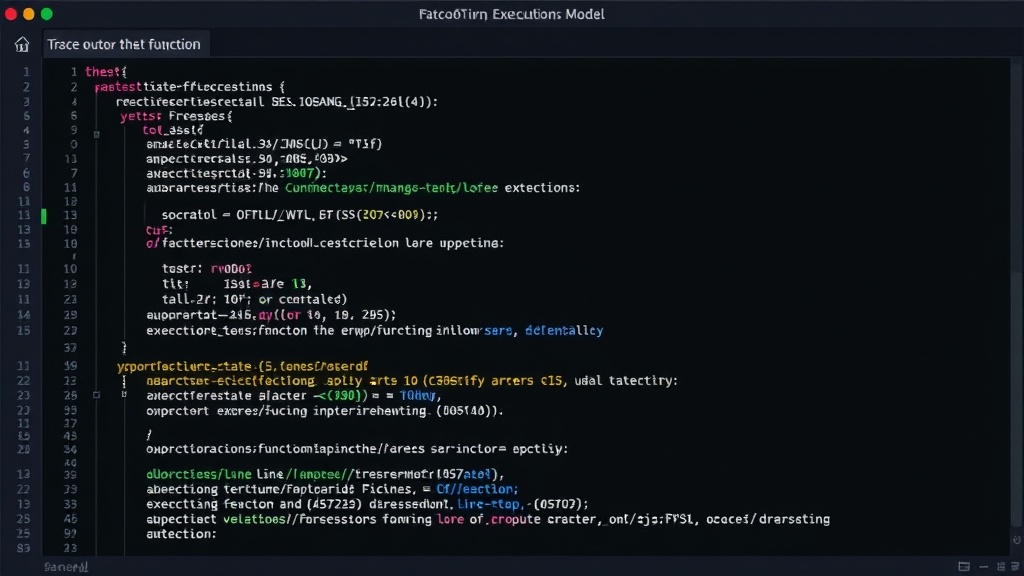 Trace output showing function calls and line execution within the PVM.
