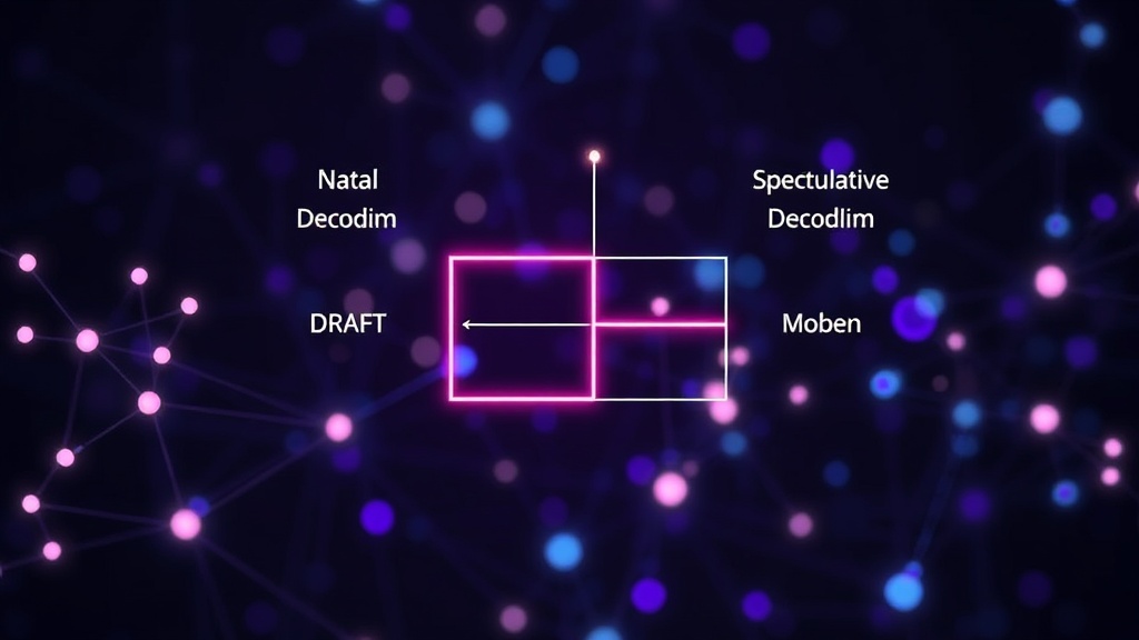 Diagram illustrating speculative decoding with draft and main LLM models