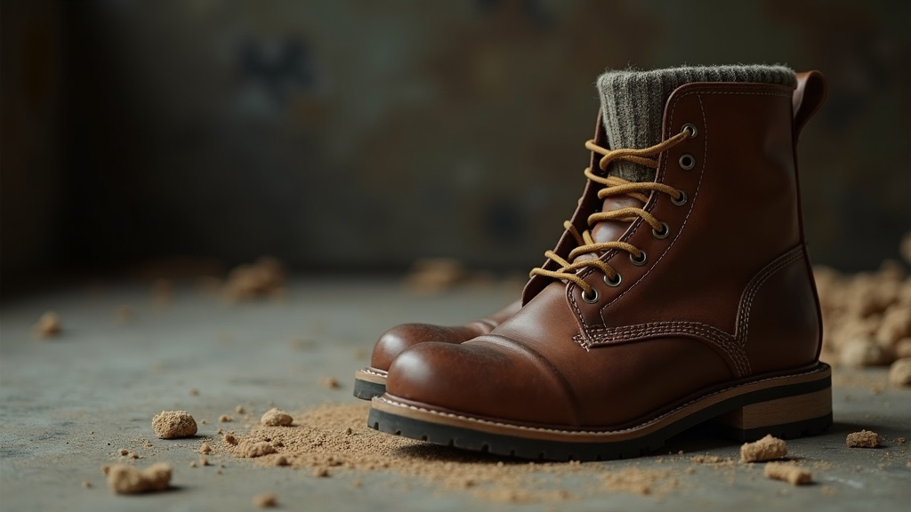 Work socks that stay up all shift long inside a steel-toe work boot