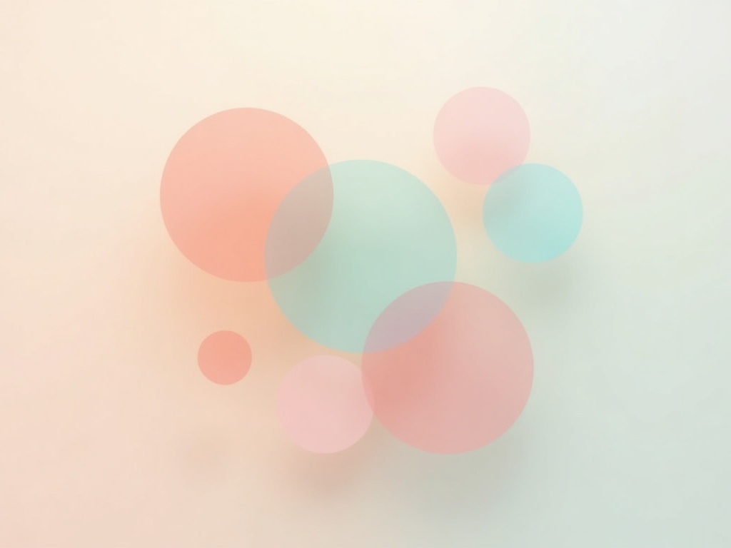 Abstract sensory sensitivity visualization soft pastel circles overlapping