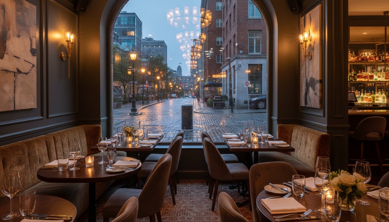 Intérieur stylé de restaurant montréalais