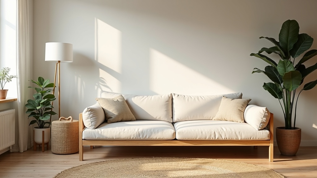 Design-conscious living room with quality furniture and natural light