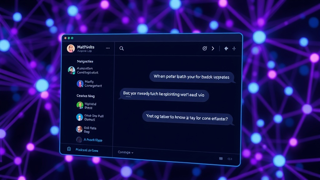 A user interface showing a chat log with an AI companion, highlighting the continuity of conversation.