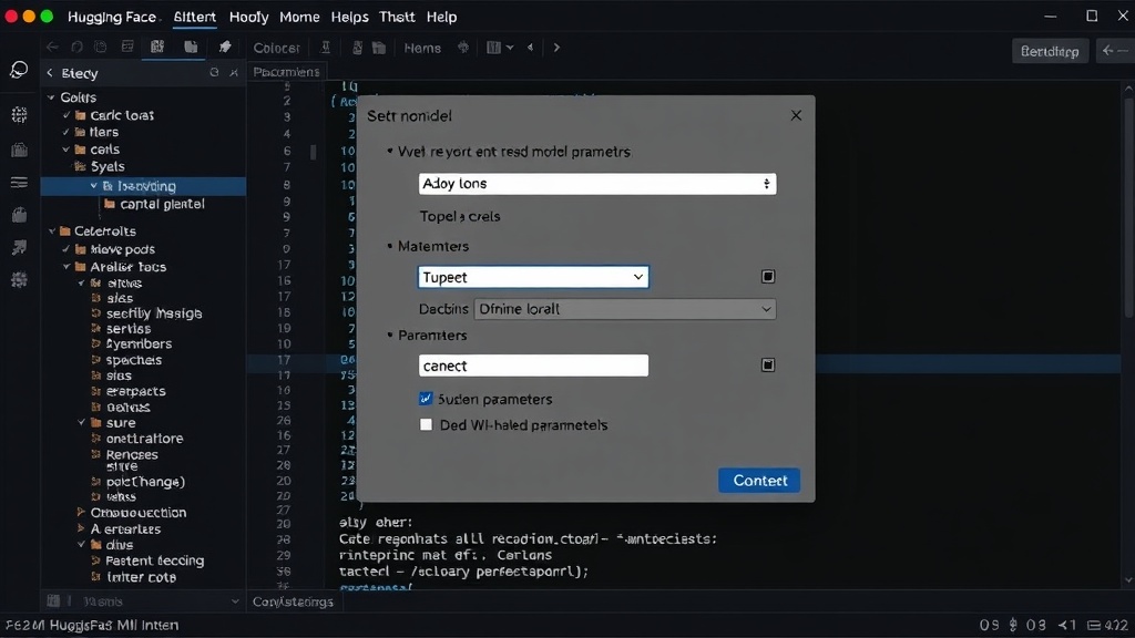 User interface for defining model parameters in Hugging Face ML Intern