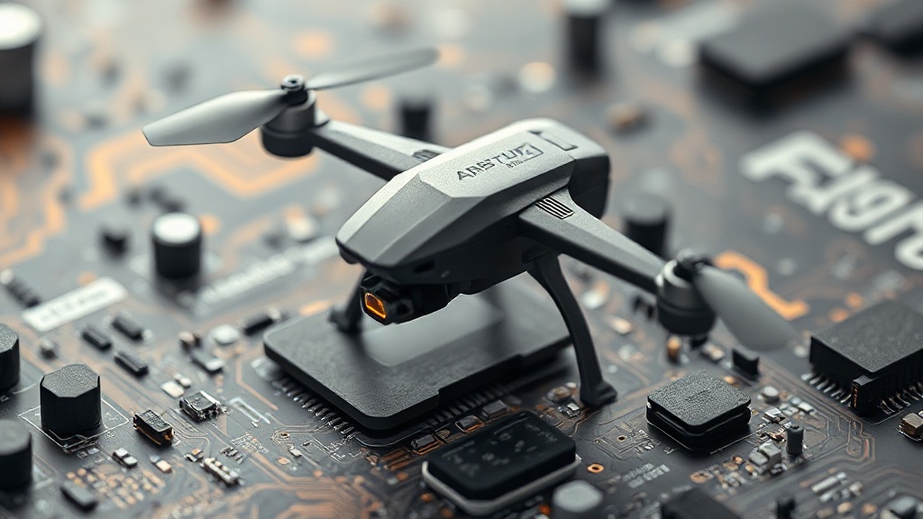 An artist's rendition of the Quantum-Systems Apex Recordhunter drone in flight.