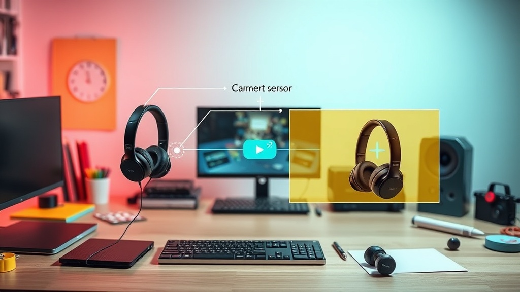 Diagram illustrating Sony headphone sensor data flowing into OpenTrack for PC game camera control.