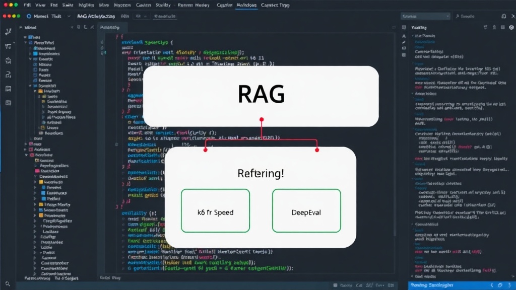 Diagram showing RAG architecture with separate speed and quality testing modules