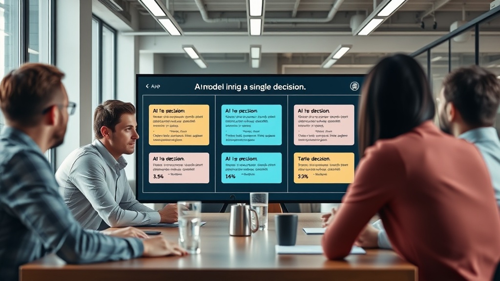 App interface showing multiple AI model arguments for a single decision.