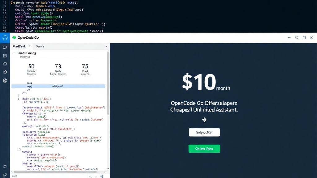 Screenshot of OpenCode Go's pricing page highlighting the $10/month unlimited access offer