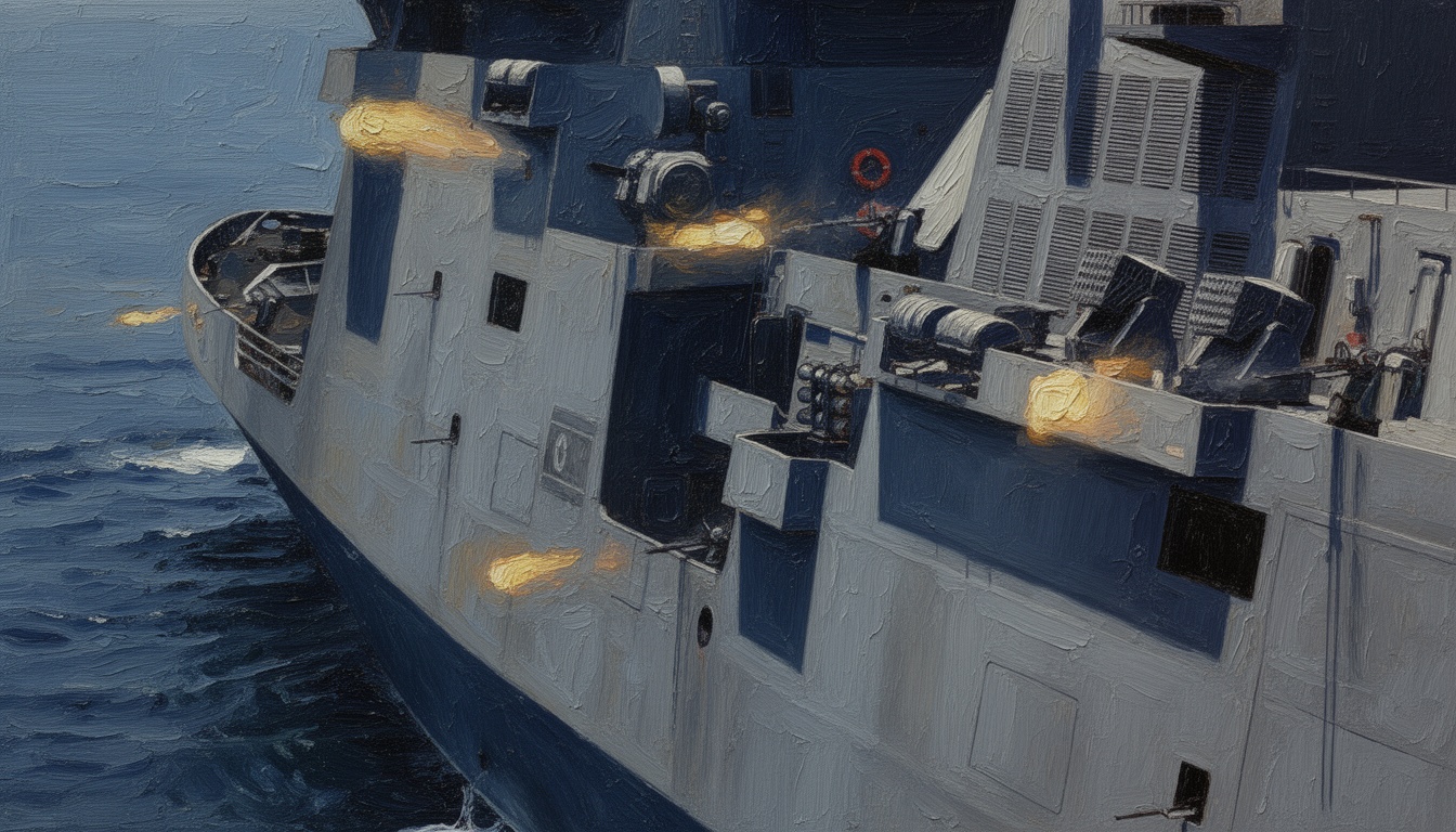 North Korea's Frigate Displays Excessive Machine Gun Firepower