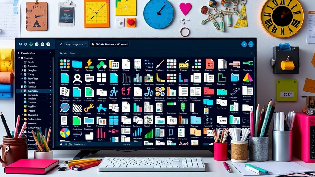 Screenshot of a file explorer showing thousands of SVG files, highlighting the scale of the organizational challenge