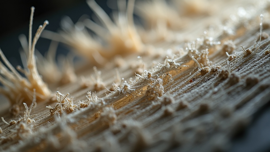 Estructura microscópica de la fibra de calcetines de bambú