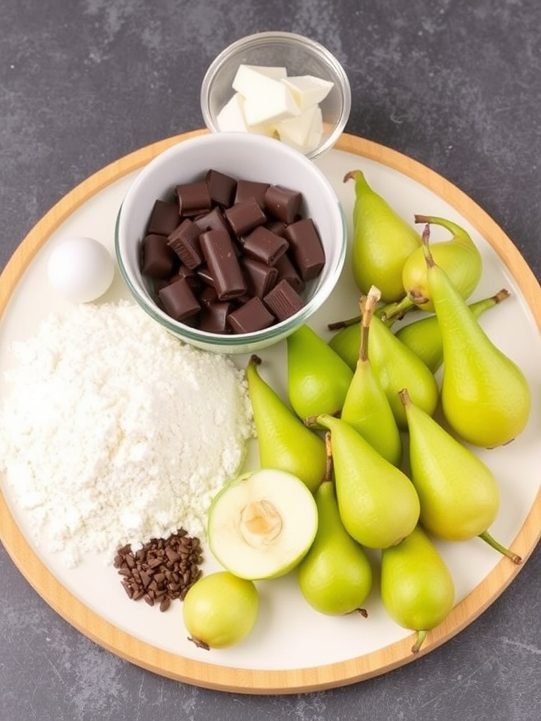 tarte aux poires chocolat ingredients