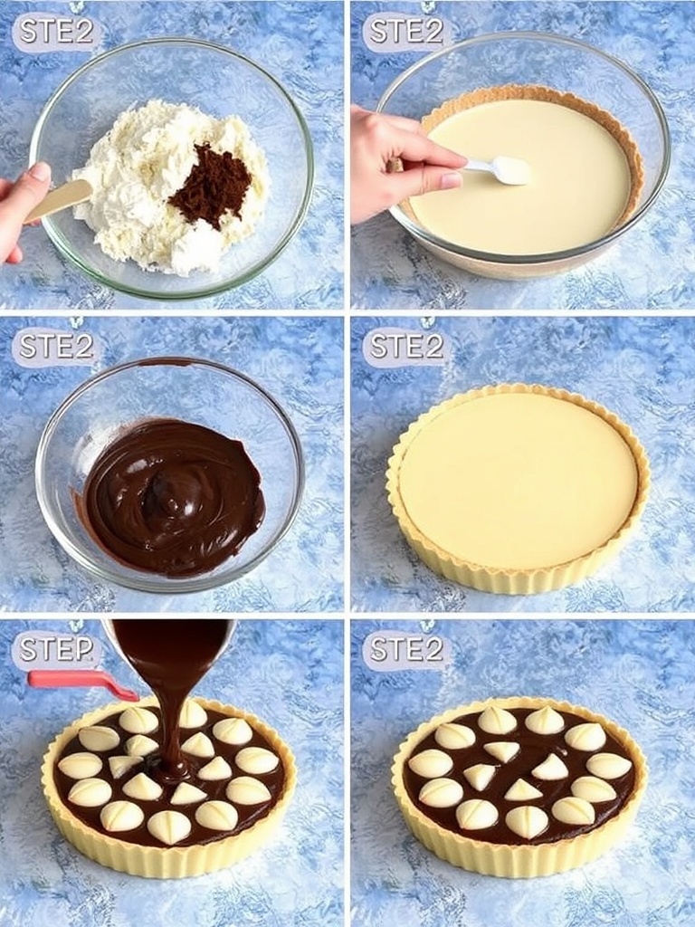 tarte aux poires chocolat preparation