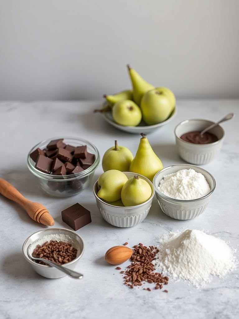 tarte aux poires chocolat ingredients