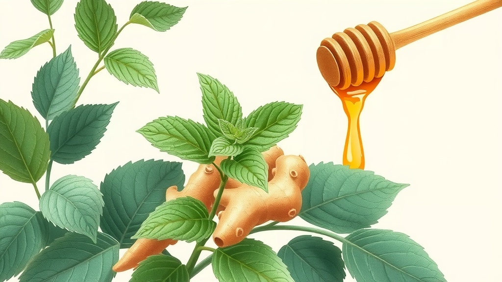 Chá de Hortelã, Gengibre e Mel: Receita Natural para Gripe