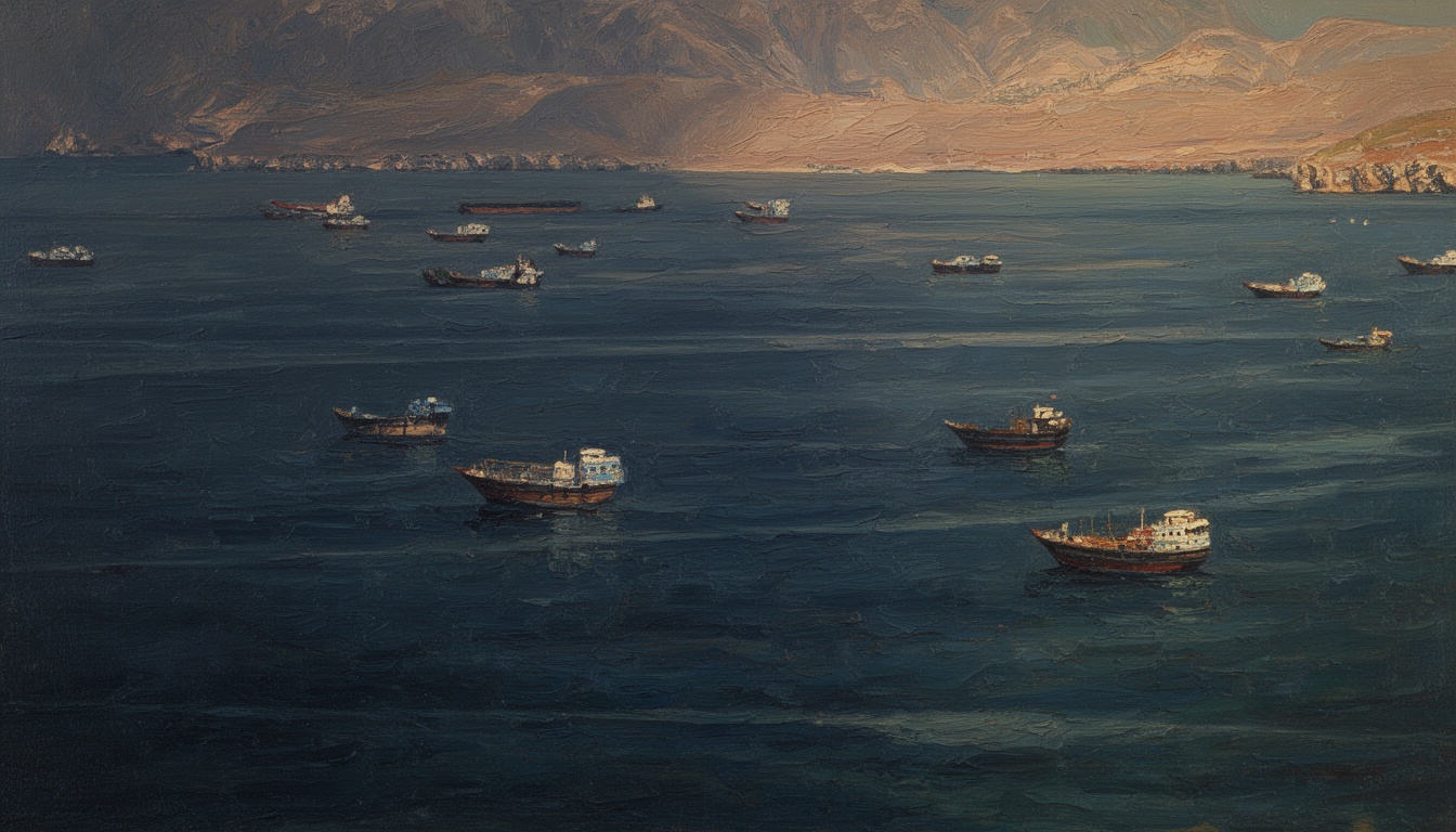 Oil Tanker Set Ablaze by Unknown Projectile Near Strait of Hormuz