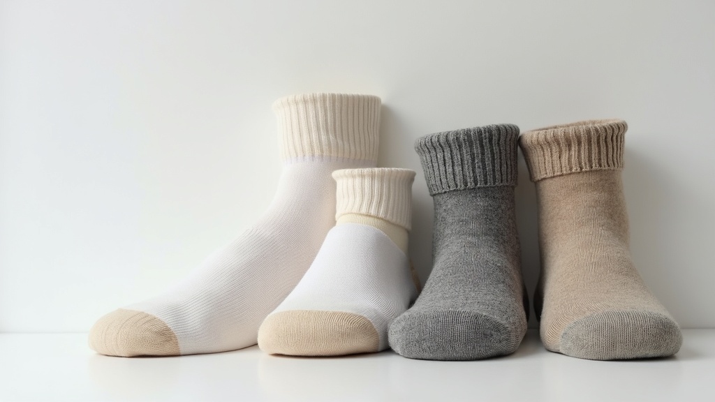 Comparación de materiales de calcetines para diabéticas: bambú, lana merino y mezcla de algodón
