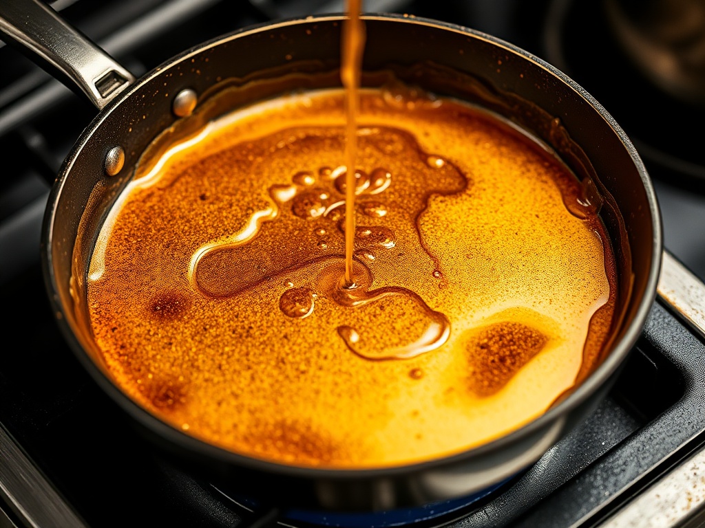 Deglazing Pan Drippings into Gold
