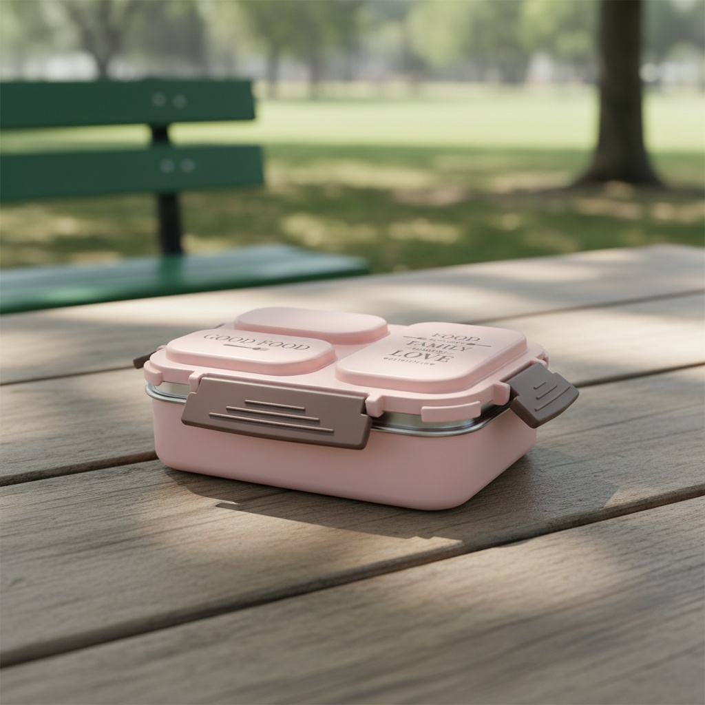 SustainPak 3-Compartment Stainless Steel Lunch Box photo 2