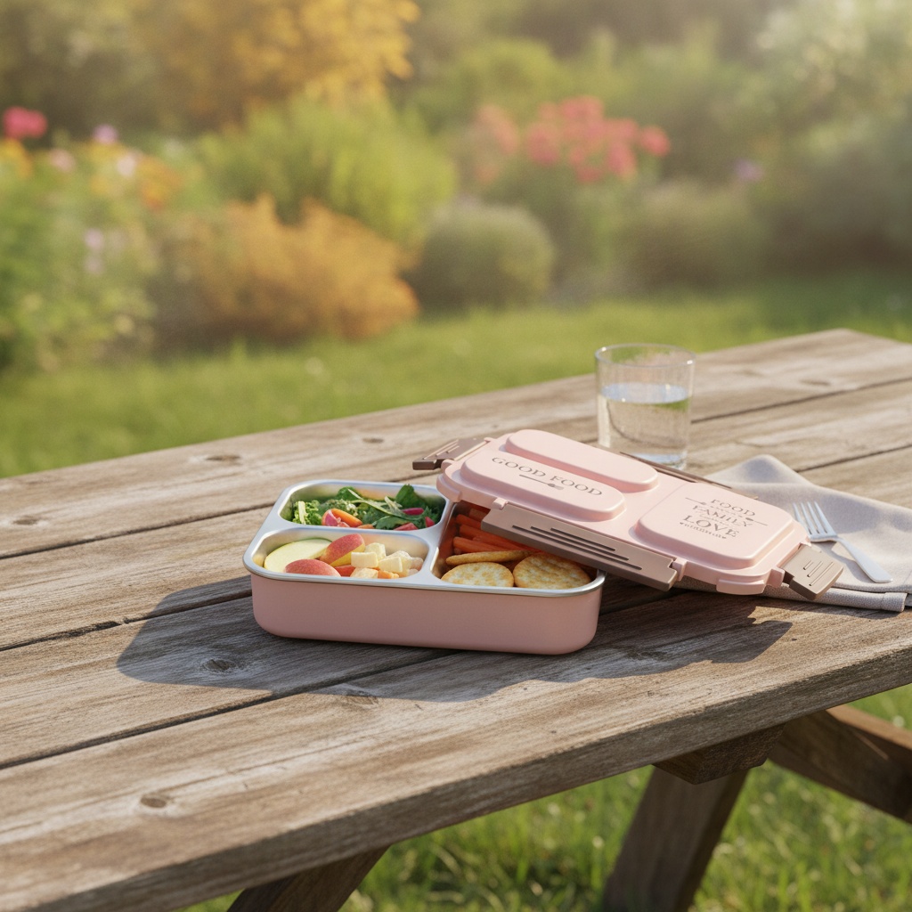 SustainPak 3-Compartment Stainless Steel Lunch Box photo 5
