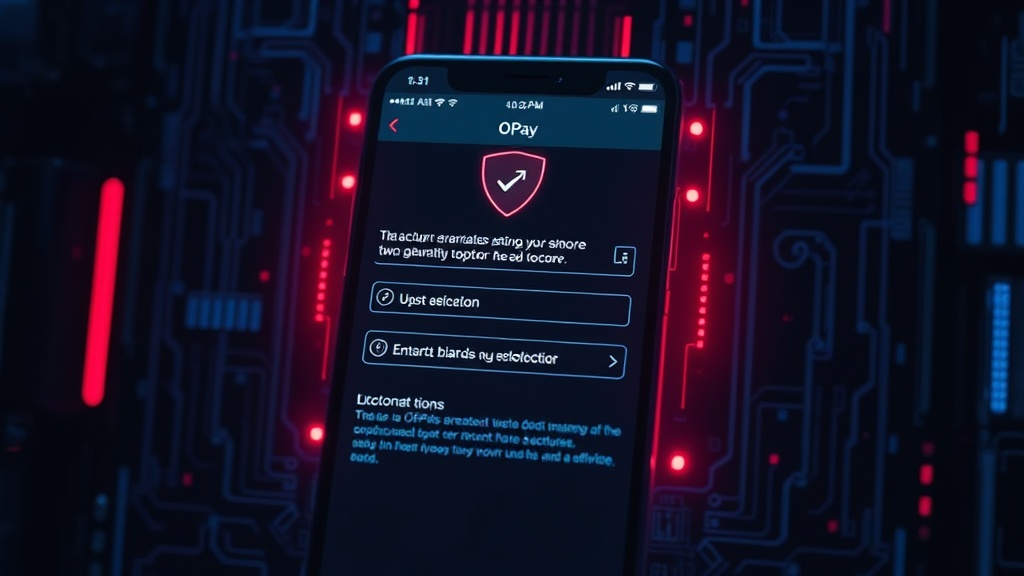 OPay app interface showcasing new two-factor authentication setup options for users.