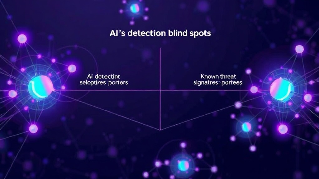 Diagram illustrating the AI's detection blind spots versus known threat signatures