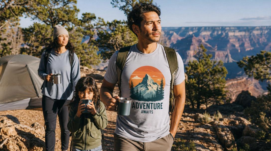 Mather Campground at Grand Canyon National Park with campsite and canyon background
