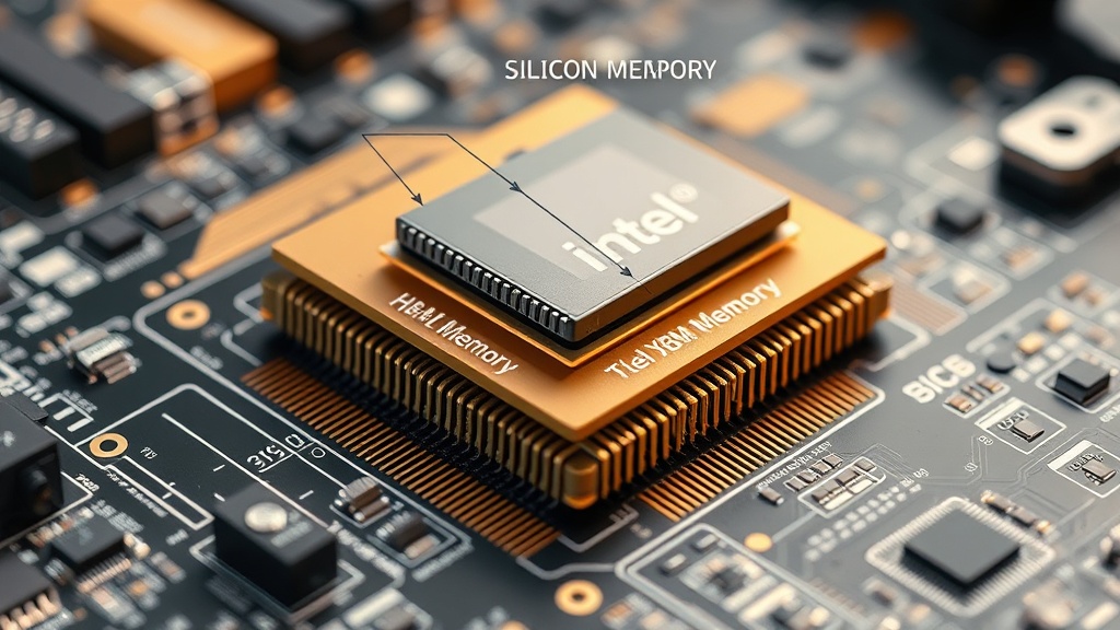 Diagram illustrating the traditional HBM stack with a silicon interposer