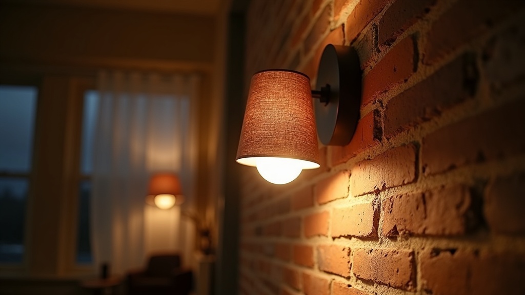 Wall grazing light on exposed brick showing how lighting highlights architectural texture