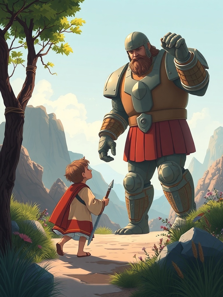 DAVID LE BERGER FIDÈLE ET GOLIATH LE REBELLE.