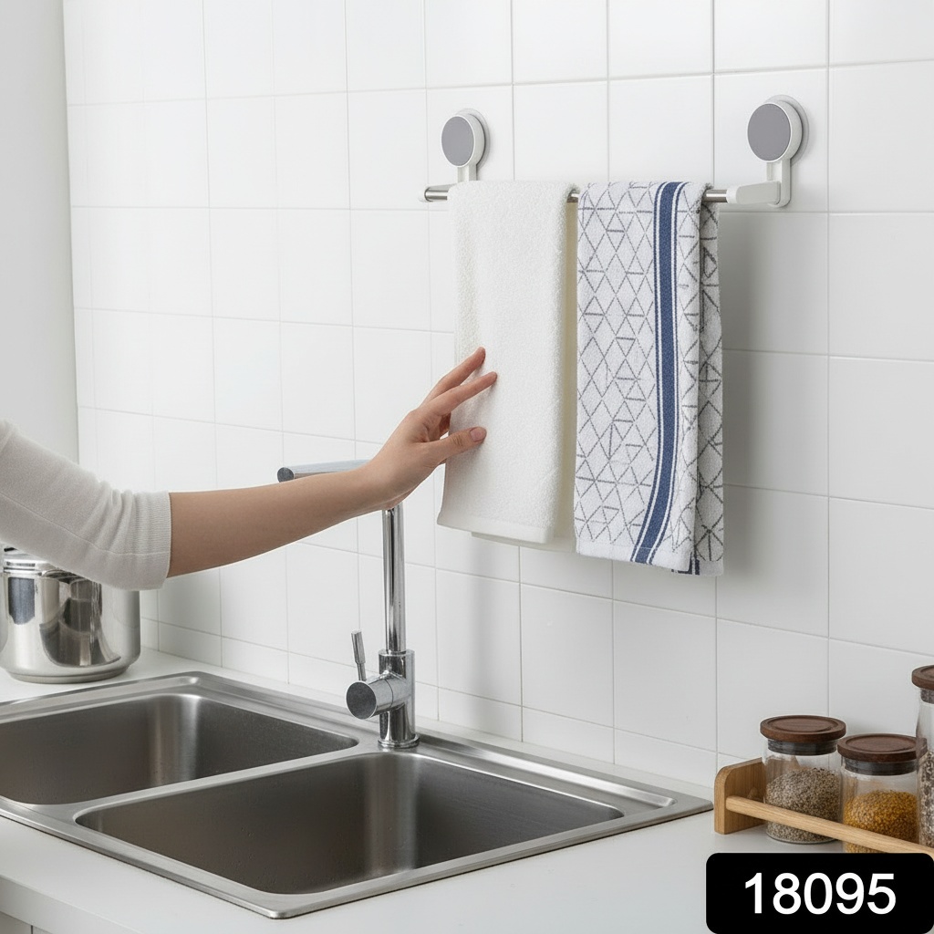 TidyHold™ Self-Adhesive Towel Rod - No Drill Installation photo 5