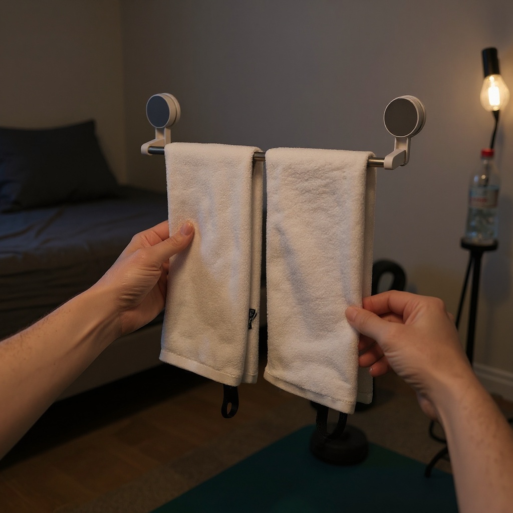 TidyHold™ Self-Adhesive Towel Rod - No Drill Installation photo 3
