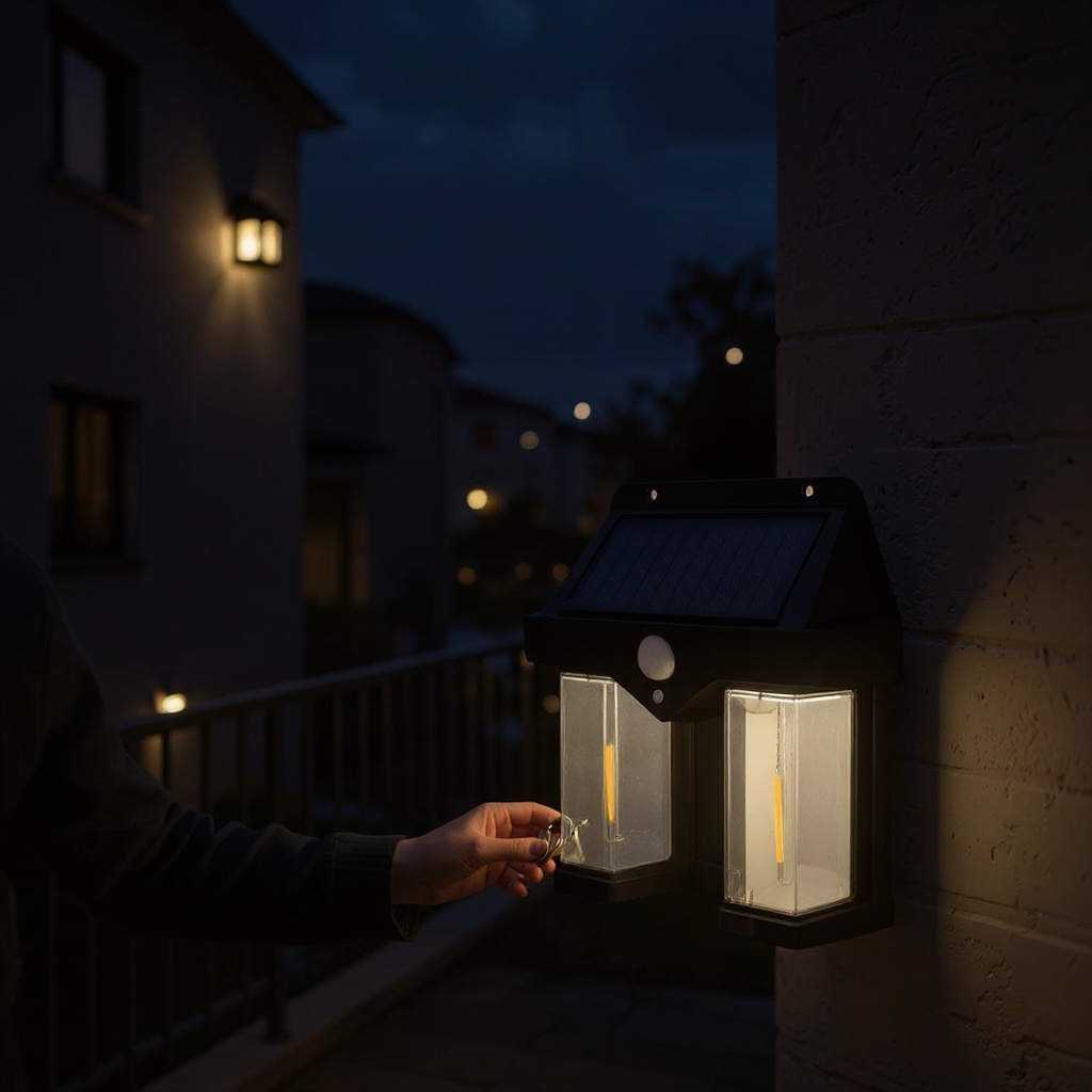 LumenLux Solar Wall Lamp - Outdoor Motion Sensor Security Light photo 1