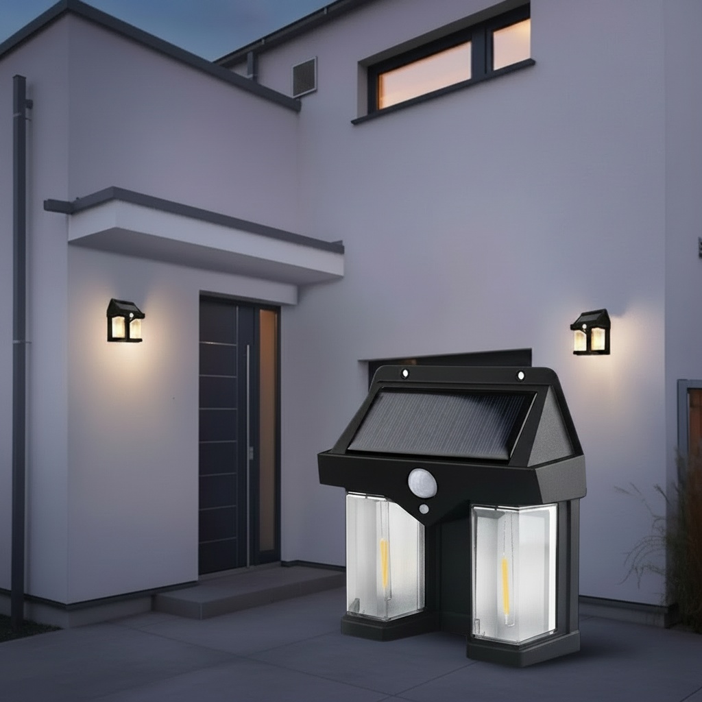 LumenLux Solar Wall Lamp - Outdoor Motion Sensor Security Light photo 6