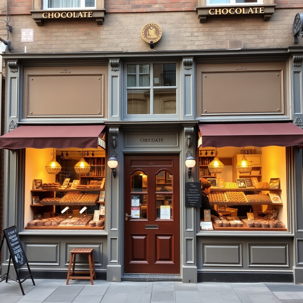 A chocolate store front