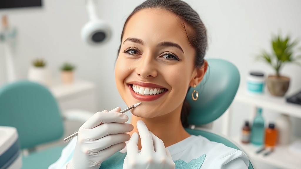 Dentista realizando tratamiento seguro durante el embarazo